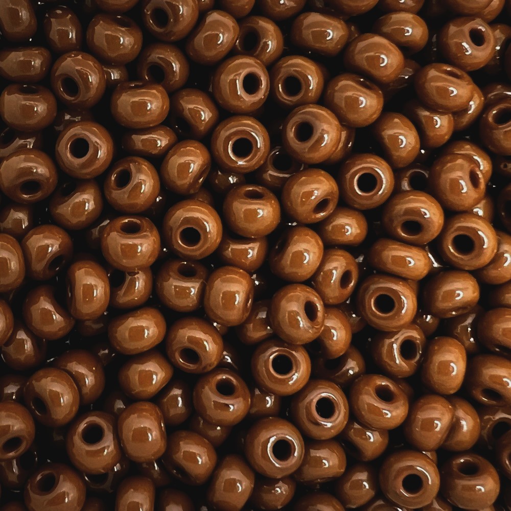 Czech Seed Beads Size 8/0 - Opaque Light Brown (Approx. 1/2 LB , 250 Grams)