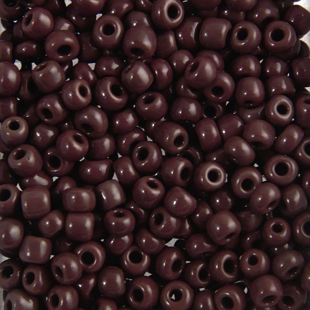 Czech Seed Beads Size 8/0 - Opaque Dark Brown (Approx. 1/2 LB , 250 Grams)