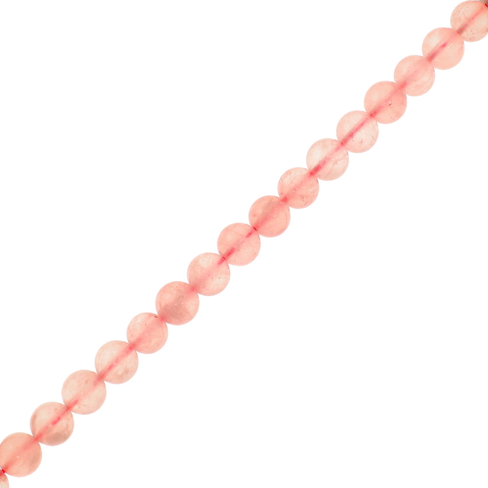 3mm Smooth Round, Natural Rose Quartz Beads (16