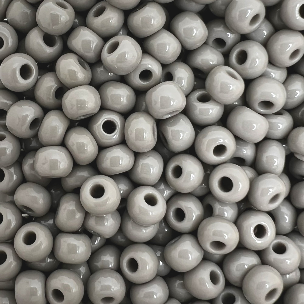 Czech Seed Beads Size 11/0 - Opaque Grey (Approx. 1/2 LB , 250 Grams)