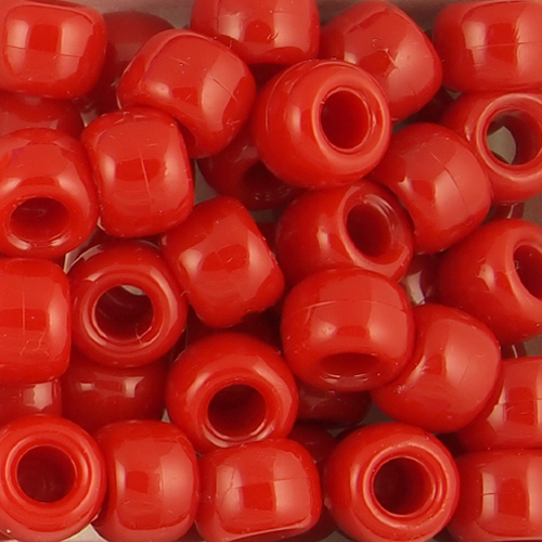 CRU Beads, 9x6mm, Opaque Red (650 Pieces)