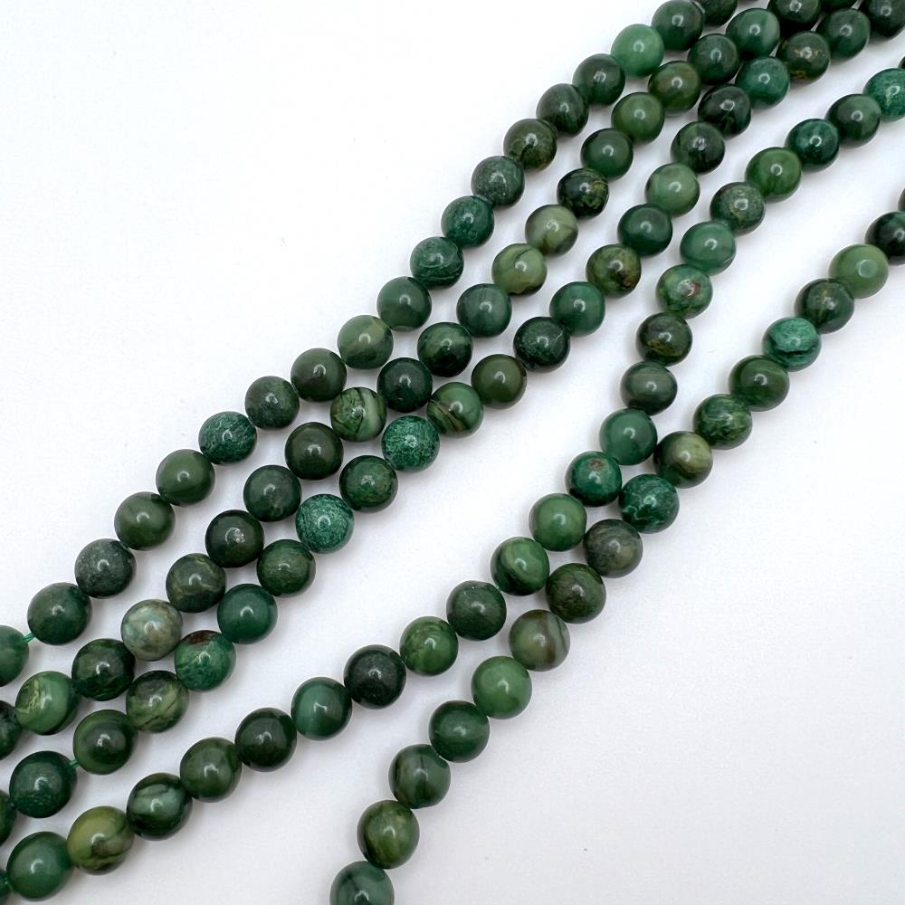 6mm Smooth Round African Jade Beads (16