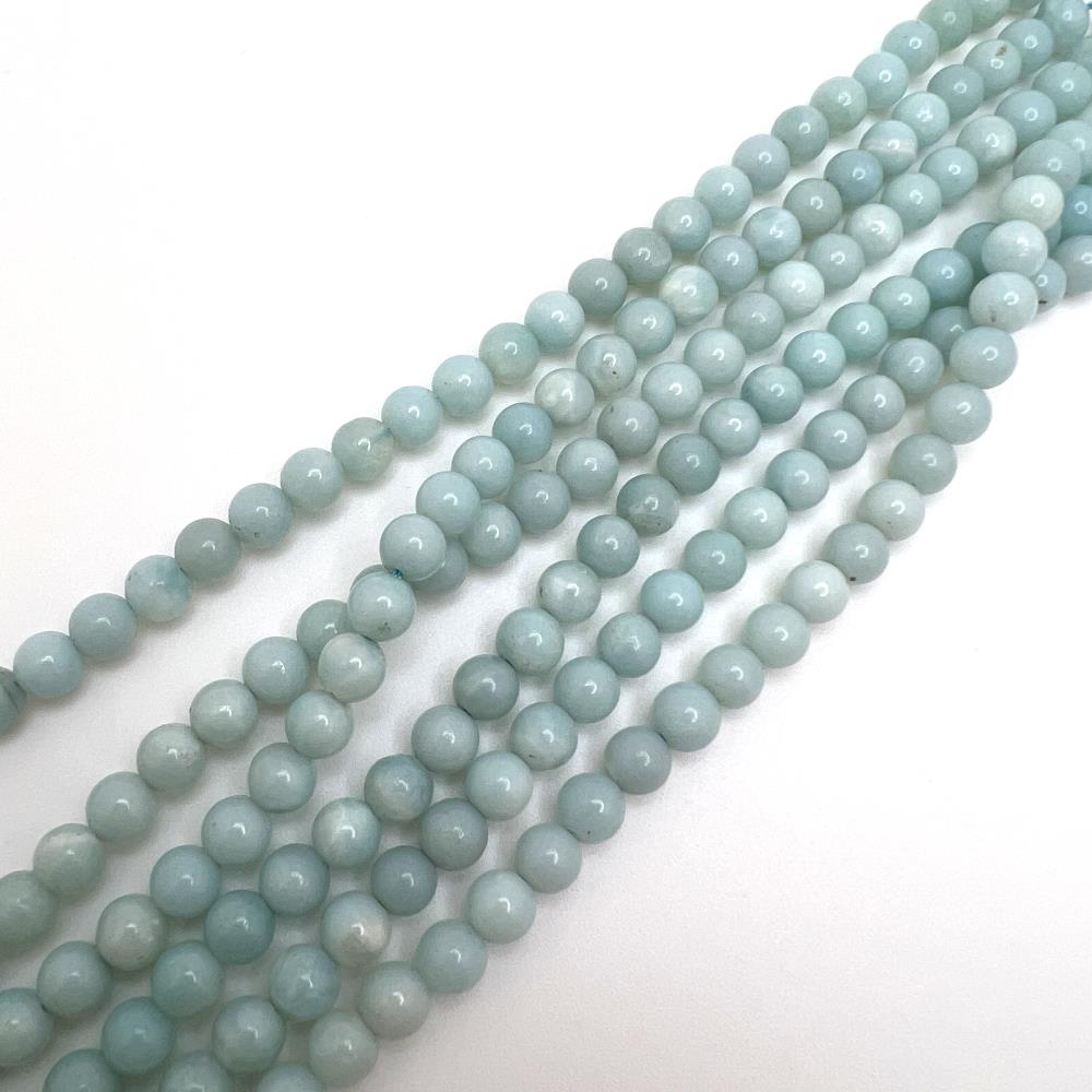 6mm Smooth Round Amazonite Beads (16