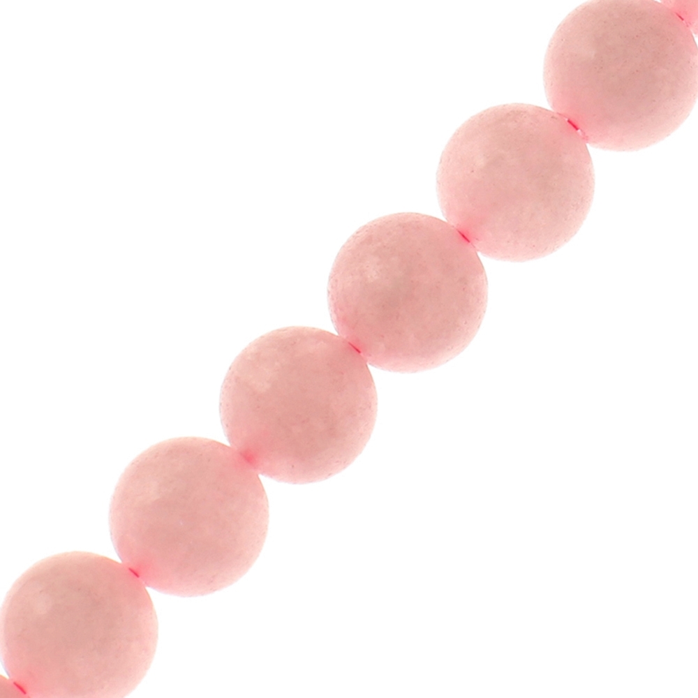 12mm Smooth Round, Natural Rose Quartz Beads (16