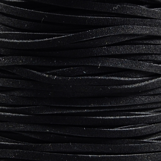 Black-3MM Ultra Suede Faux Leather Cord #101 (100 YDS)