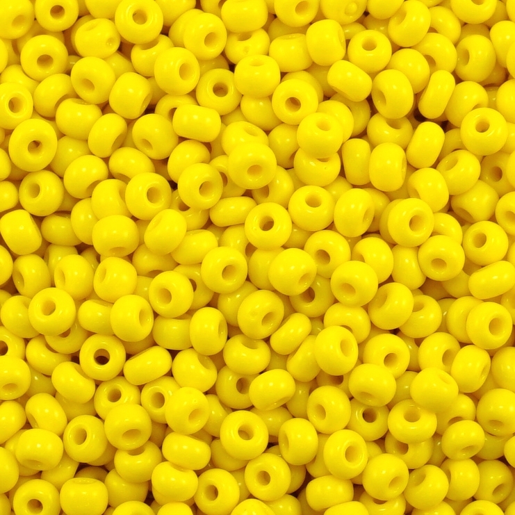 Czech Seed Beads Size 8/0 - Opaque Dark Yellow (Approx. 1/2 LB , 250 Grams)