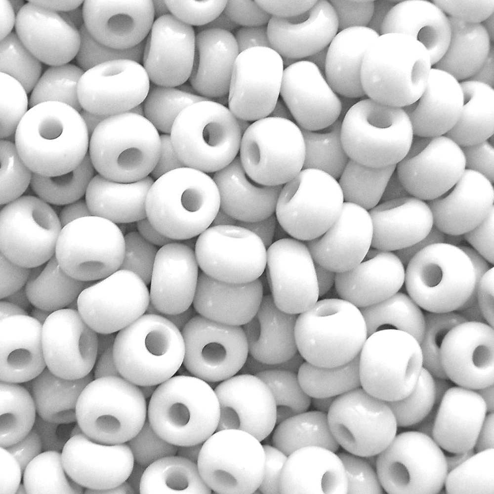 Czech Seed Beads Size 8/0 - Opaque White (Approx. 1/2 LB , 250 Grams)