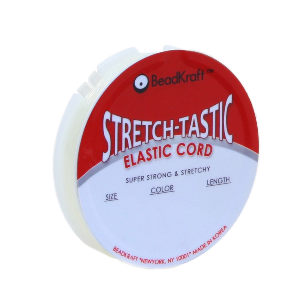 0.8MM Stretch-tastic Elastic Cord, Clear (25 Meters)