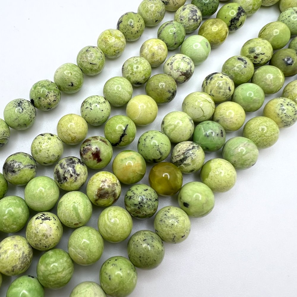 10mm Smooth Round, Yellow Turquoise Bead (16
