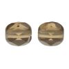 Fire-Polish Glass, Round Faceted Bead-Choose Size (Smoked Topaz) 