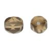 Fire-Polish Glass, Round Faceted Bead-Choose Size (Smoked Topaz) 