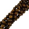 12mm Faceted Round, Tiger Eye (16