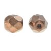 Fire-Polish Glass, Round Faceted Bead-Choose Size (Dark Bronze) 
