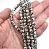 6mm Smooth Round, Dalmatian Jasper Beads (16