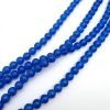 8mm Smooth Round, Blue Agate Beads (16