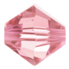 Preciosa Czech Crystal, Faceted Bicone Bead, Light Rose (Choose Size) 