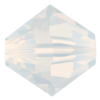 Preciosa Czech Crystal, Faceted Bicone Bead, White Opal (Choose Size) 