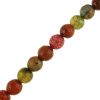 8mm Faceted Multi-Autumn Mosaic Agate (16