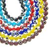 4mm Round Evil Eye Beads, Red (15