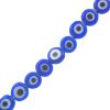 8mm Flat Evil Eye Beads-Dk. Blue (15
