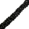 8mm Faceted Round, Black Onyx Beads (16