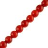 8mm Smooth Round, Red Coral Bamboo Beads (16
