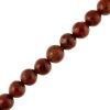 8mm Smooth Round Turquoise Matrix (Red) (16