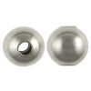 8mm Smooth Round Metal Beads, Imitation Rhodium (36 pieces) 