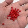 Czech Round Seed Beads, Glass - Opaque Medium Cherry Red, Choose Size 