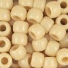 Pony Beads, 9x6mm, Opaque Beige (650 Pieces) 