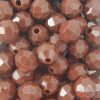 Brown - Faceted Opaque Plastic Beads (Choose Size) (Pack) 