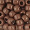 Pony Beads, 9x6mm, Opaque Brown (650 Pieces) 