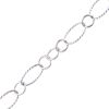 14mm x 8mm Metal Chain Silver (Per Yard) 