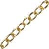 8mm x 6mm Aluminum Chain Gold (Per Yard) 