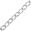 8mm x 6mm Aluminum Chain Silver (Per Yard) 
