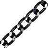 19mm x 12mm Aluminum Chain Black (Per Yard) 