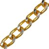 19mm x 12mm Aluminum Chain Gold (Per Yard) 
