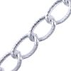 26mm x 16mm Aluminum Chain Silver (Per Yard) 