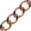 25mm x 18mm Aluminum Chain Gold (Per Yard) 