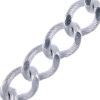 25mm x 18mm Aluminum Chain Silver (Per Yard) 