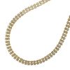 2 Row Rhinestone Cup Chain, Crystal Stone and Gold Setting (Per Yard) 