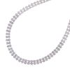 2 Row Rhinestone Cup Chain, Crystal Stone and Silver Setting (Per Yard) 