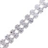 2 Row Rhinestone Cup Chain, Crystal Stone and Silver Setting (Per Yard) 