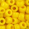 Pony Beads, 9x6mm, Opaque Dark Yellow (650 Pieces) 