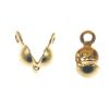 Clamshell Bead Tip w/ 2 Loops (Gold-Plated) (144 Pieces) 