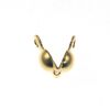 Clamshell Bead Tip w/ 2 Loops (Gold-Plated) (144 Pieces) 