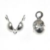 Clamshell Bead Tip w/ 2 Loops (Silver-Plated) (144 Pieces) 