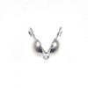 Clamshell Bead Tip w/ 2 Loops (Silver-Plated) (144 Pieces) 
