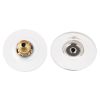 Clutch  w/ Disc, Earring Back, Gold - Retail Packs (1 Dozen Tubes, 8 Pieces/Tube) 