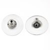 Barrel Clutch w/ Disc Earring Back, Silver (144 Pieces) 